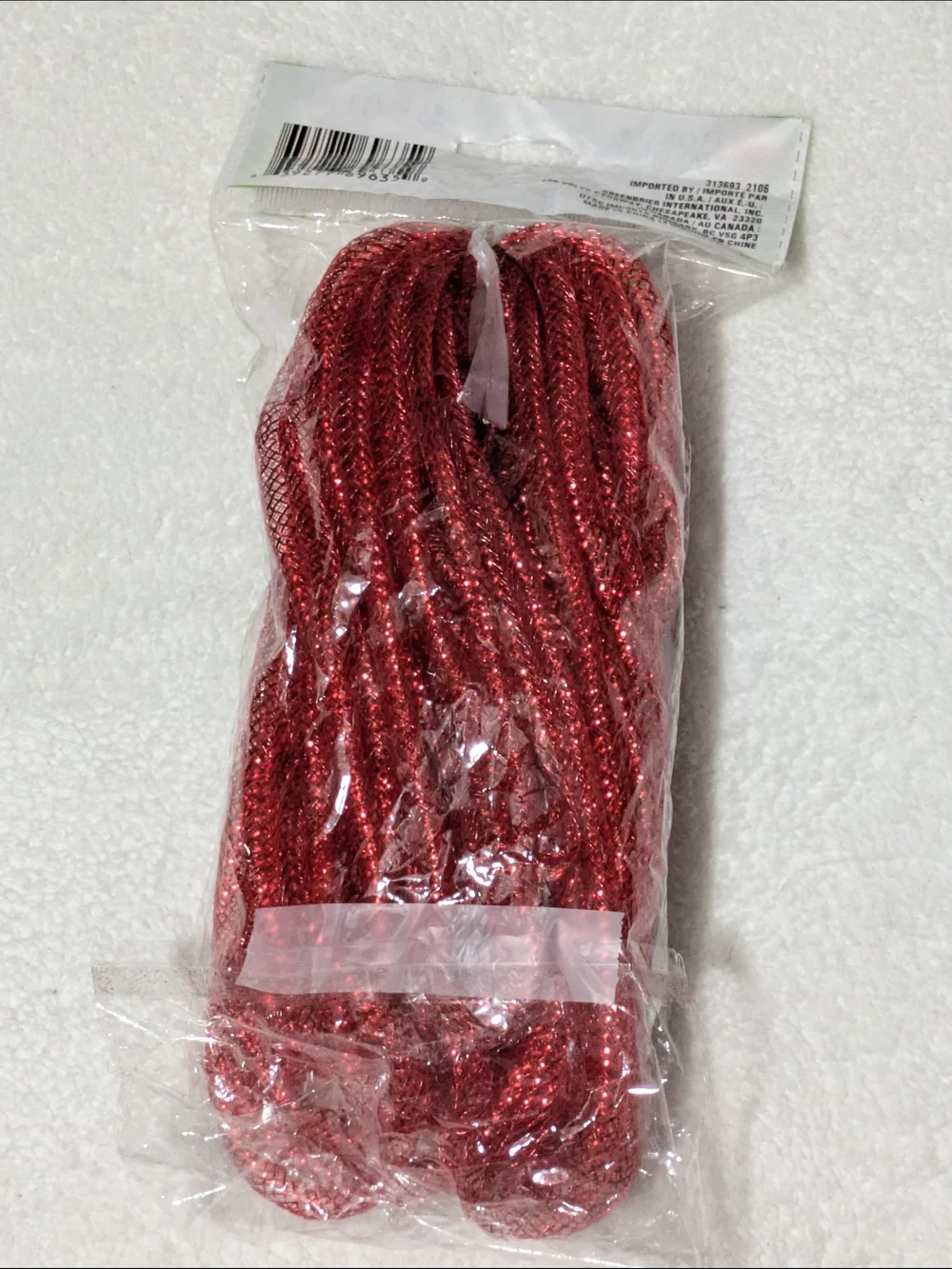 Red Deco Mesh Tubing